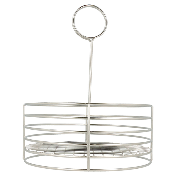 BASKET ROND  Ø 19x24 CM ARGENTE INOX (1 UNITÉ) - Garcia de Pou