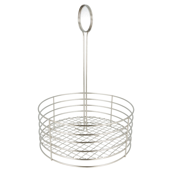 BASKET ROND  Ø 22x30,5 CM ARGENTE INOX (1 UNITÉ) - Garcia de Pou