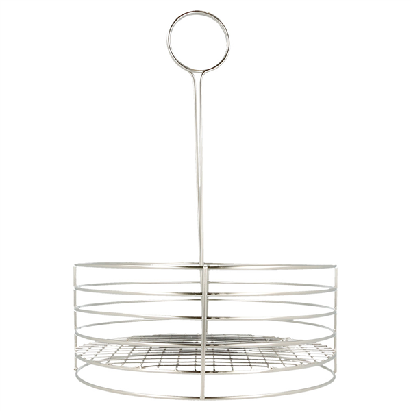 BASKET ROND  Ø 22x30,5 CM ARGENTE INOX (1 UNITÉ) - Garcia de Pou