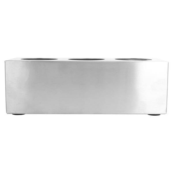 PORTE 3 POIRES À SAUCES 240/360 ML  23x8,5x8 CM ARGENTE INOX (1 UNITÉ) - Garcia de Pou