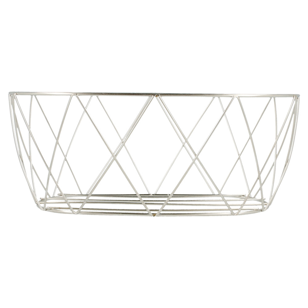 BASKET STYLE TOSCANE  25,5x12,7x10,2 CM ARGENTE INOX (12 UNITÉ) - Garcia de Pou