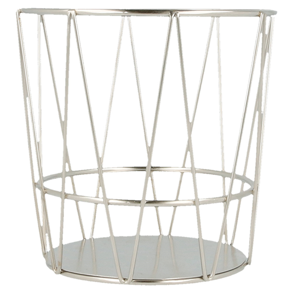 BASKET GRISINES "ARTINOX"  Ø 11,5x11,5 CM ARGENTE INOX (24 UNITÉ) - Garcia de Pou