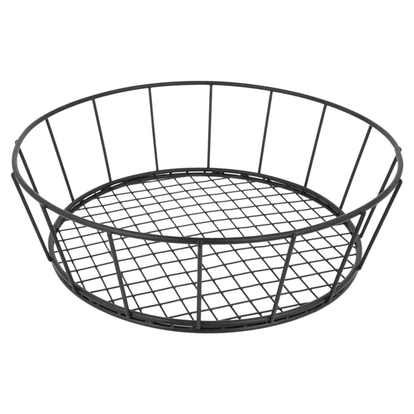 BASKET ROND  Ø 24,1x7 CM NOIR ACIER (12 UNITÉ) - Garcia de Pou