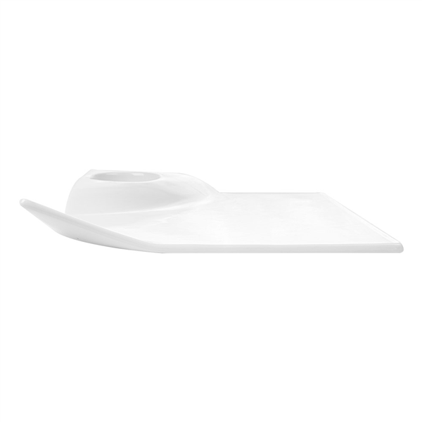 ASSIETTES CARRÉES  25,4x4,5 CM BLANC PORCELAINE (4 UNITÉ) - Garcia de Pou