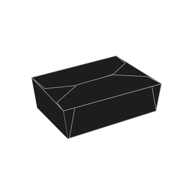 BOÎTES AMÉRICAINES MICRO-ONDABLES 1350 ML 350 G/M2+PP 15,3x12,1x6,4 CM NOIR CARTON (50 UNITÉ) - Garcia de Pou