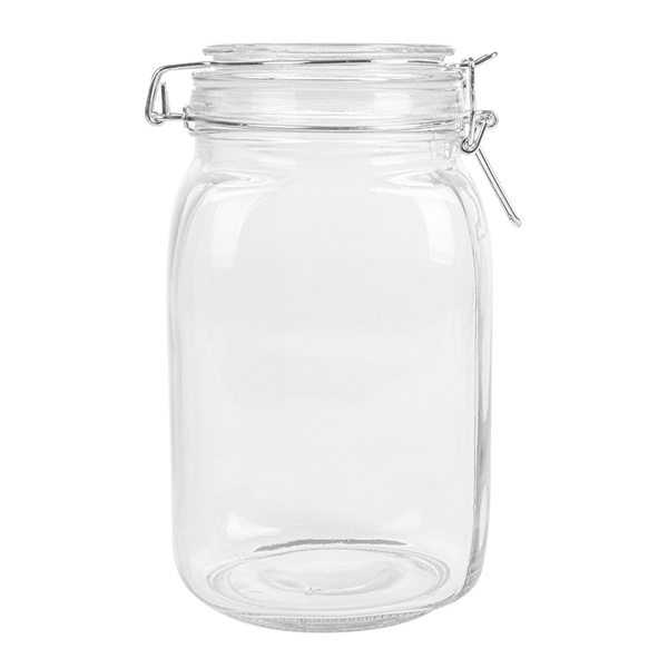 POT STOCKAGE + FERMETURE CLIP 1,5 L Ø 10,5x19,5 CM TRANSPARENT VERRE (12 UNITÉ) - Garcia de Pou