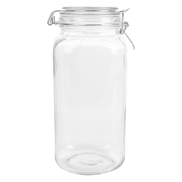 POT STOCKAGE + FERMETURE CLIP 2 L Ø 10,5x26 CM TRANSPARENT VERRE (12 UNITÉ) - Garcia de Pou