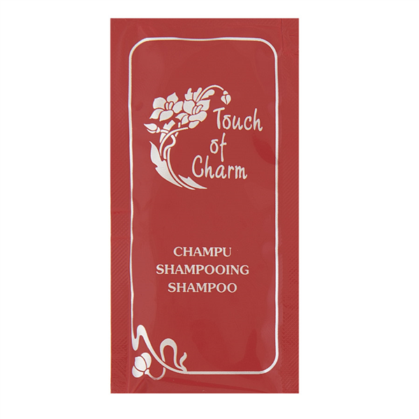 SACHETS SHAMPOOING "TOUCH OF CHARM" 10 ML 10x5 CM BORDEAUX PET (1000 UNITÉ) - Garcia de Pou