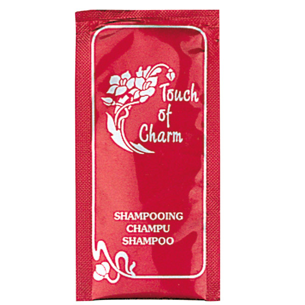 SACHETS SHAMPOOING "TOUCH OF CHARM" 10 ML 10x5 CM BORDEAUX PET (1000 UNITÉ) - Garcia de Pou