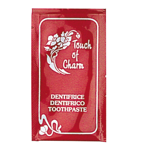 SACHETS DENTIFRICE "TOUCH OF CHARM" 3 ML 8x4,5 CM BORDEAUX (500 UNITÉ) - Garcia de Pou