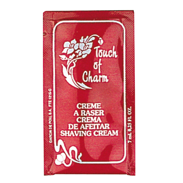 SACHETS CRÈME À RASER "TOUCH OF CHARM" 5 ML 8x4,5 CM BORDEAUX PET (2000 UNITÉ) - Garcia de Pou