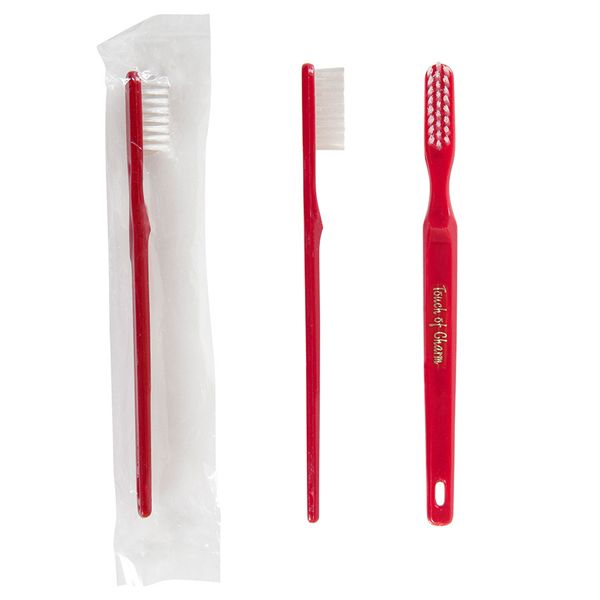 BROSSES À DENTS EN SACHETS "TOUCH OF CHARM"  15,5x1x1,5 CM BORDEAUX PS (100 UNITÉ) - Garcia de Pou