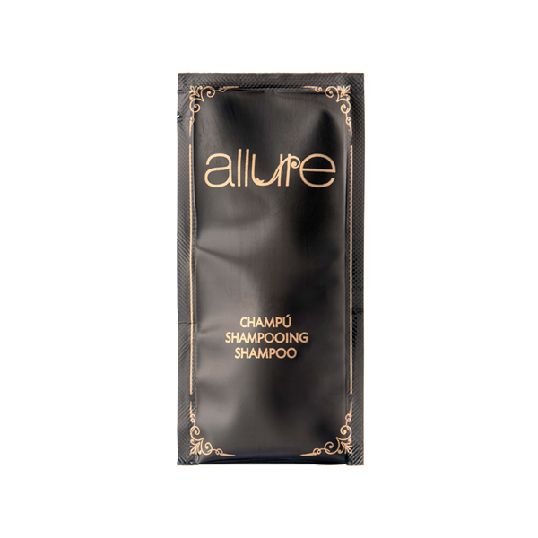 SACHETS SHAMPOOING "ALLURE" 10 ML 10x5 CM NOIR PET (1000 UNITÉ) - Garcia de Pou