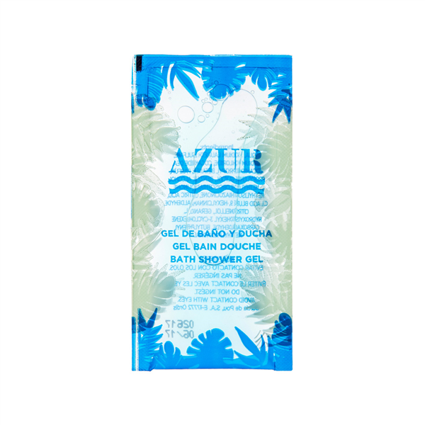 SACHETS GEL BAIN "AZUR" 10 ML 10x5 CM TRANSPARENT (1000 UNITÉ) - Garcia de Pou