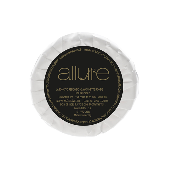 SAVONNETTES RONDES "ALLURE" 18 G Ø5,2x1 CM BLANC (500 UNITÉ) - Garcia de Pou