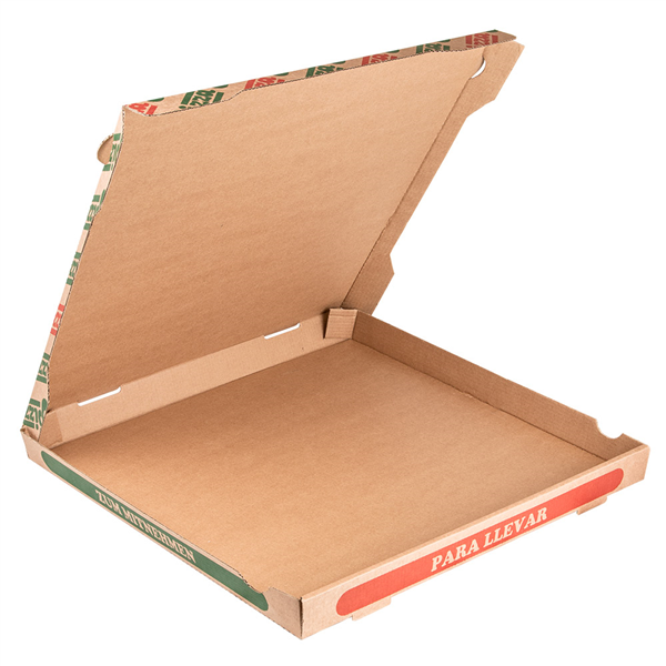 BOÎTES PIZZA MICROCANNELURE ÉCOLOGIQUES  350 G/M2 40x40x3,5 CM NATUREL CARTON (100 UNITÉ) - Garcia de Pou