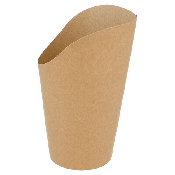 GOBELETS A FRITES OUVERTS 16 OZ - 480 ML 200 + 25PE G/M2 Ø8,5x13,5 CM MARRON CARTON (50 UNITÉ) - Garcia de Pou