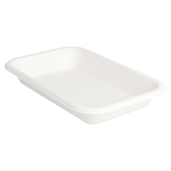 PLATEAUX "BIONIC" 350 ML 18x12x2,5 CM BLANC BAGASSE (600 UNITÉ) - Garcia de Pou