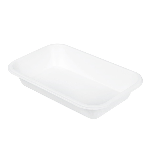 PLATEAUX "BIONIC" 710 ML 21,5x14x3,7 CM BLANC BAGASSE (600 UNITÉ) - Garcia de Pou