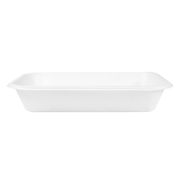 PLATEAUX "BIONIC" 710 ML 21,5x14x3,7 CM BLANC BAGASSE (600 UNITÉ) - Garcia de Pou