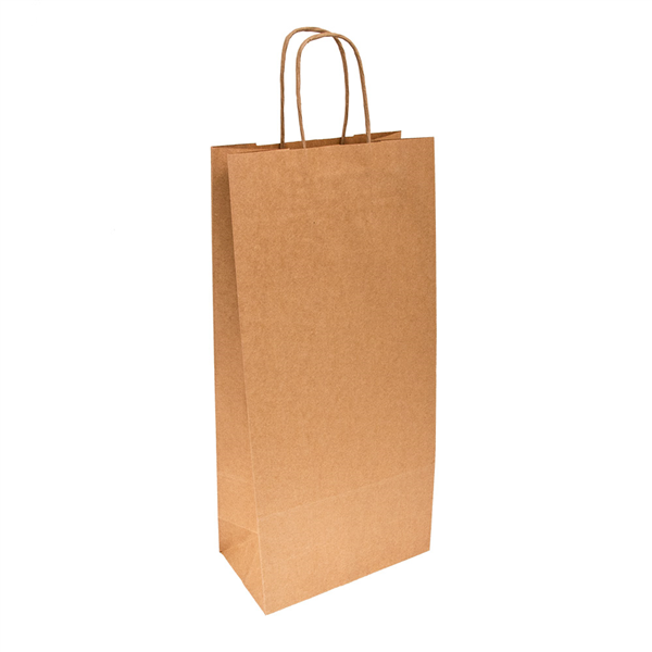 SACS SOS AVEC ANSES 2 BOTEILLES  100 G/M2 18+10x39 CM NATUREL KRAFT (250 UNITÉ) - Garcia de Pou