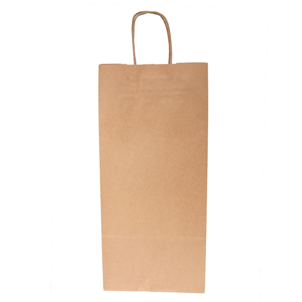 SACS SOS AVEC ANSES 2 BOTEILLES  100 G/M2 18+10x39 CM NATUREL KRAFT (250 UNITÉ) - Garcia de Pou