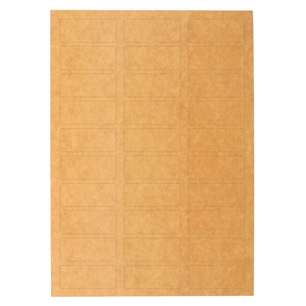 ÉTIQUETTES ADHESIVES BANDE  2,4x6 CM NATUREL KRAFT (3000 UNITÉ) - Garcia de Pou