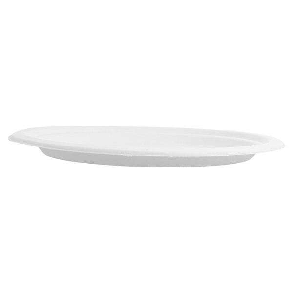 PLATEAUX OVALES "BIONIC"  26,3x19,9x2 CM BLANC BAGASSE (600 UNITÉ) - Garcia de Pou