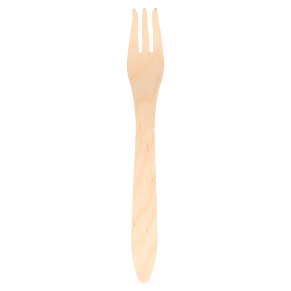 FOURCHETTES "CURVE"  18,3 CM NATUREL BOIS (100 UNITÉ) - Garcia de Pou