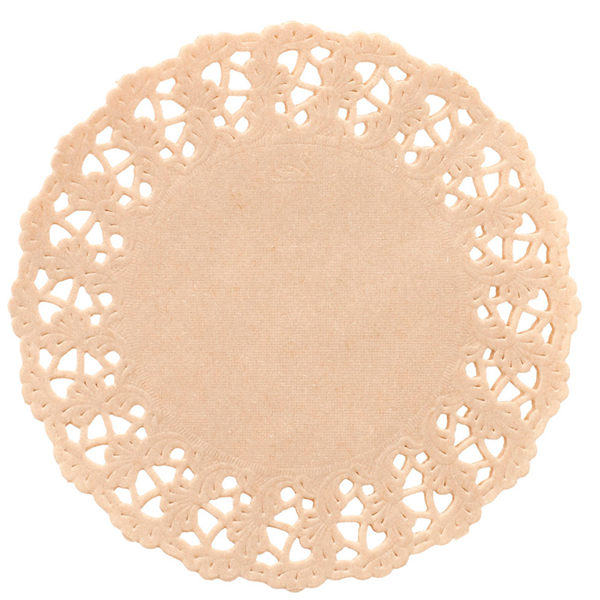 DENTELLES RONDES AJOURÉES  40 G/M2 Ø 11,5 CM NATUREL KRAFT (250 UNITÉ) - Garcia de Pou