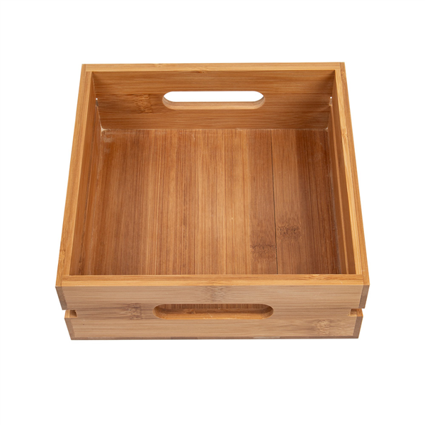 BOÎTE PORTABLE  20x20x7 CM NATUREL BAMBOU (1 UNITÉ) - Garcia de Pou