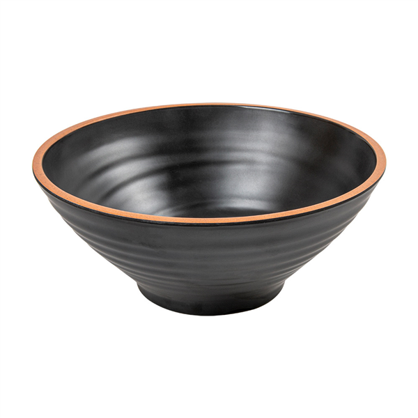 BOLS "ASAMI WARE" 1600 ML Ø23,3x9,7 CM NOIR MÉLAMINE (6 UNITÉ) - Garcia de Pou