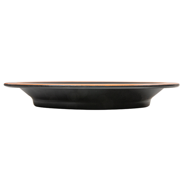 ASSIETTES "ASAMI WARE" 650 ML Ø25,4x3,4 CM NOIR MÉLAMINE (12 UNITÉ) - Garcia de Pou