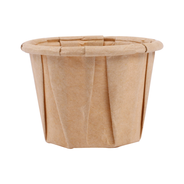 POTS TRAITEUR PLISSÉ 22 ML (0,7 oz) 80 G/M2 Ø3,8/2,6x2,8 CM NATUREL PARCH.INGRAISSABLE (250 UNITÉ) - Garcia de Pou