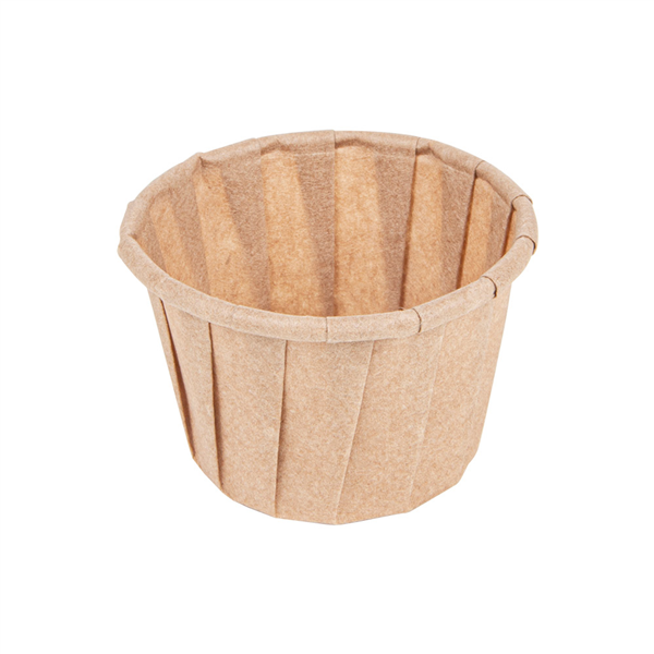 POTS PAPIER PLISSÉ 30 ML (1 oz) 80 G/M2 Ø4,4/3,1x2,8 CM NATUREL PARCH.INGRAISSABLE (250 UNITÉ) - Garcia de Pou