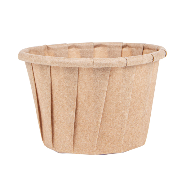 POTS PAPIER PLISSÉ 30 ML (1 oz) 80 G/M2 Ø4,4/3,1x2,8 CM NATUREL PARCH.INGRAISSABLE (250 UNITÉ) - Garcia de Pou