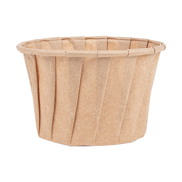 POTS TRAITEUR PLISSÉ 100 ML (3,2 oz) 80 G/M2 Ø6,6/5x4,2 CM NATUREL PARCH.INGRAISSABLE (250 UNITÉ) - Garcia de Pou