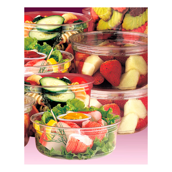 POTS TRAITEUR + COUVERCLES 240 ML Ø11,7x4,3 CM TRANSPARENT PET (250 UNITÉ)