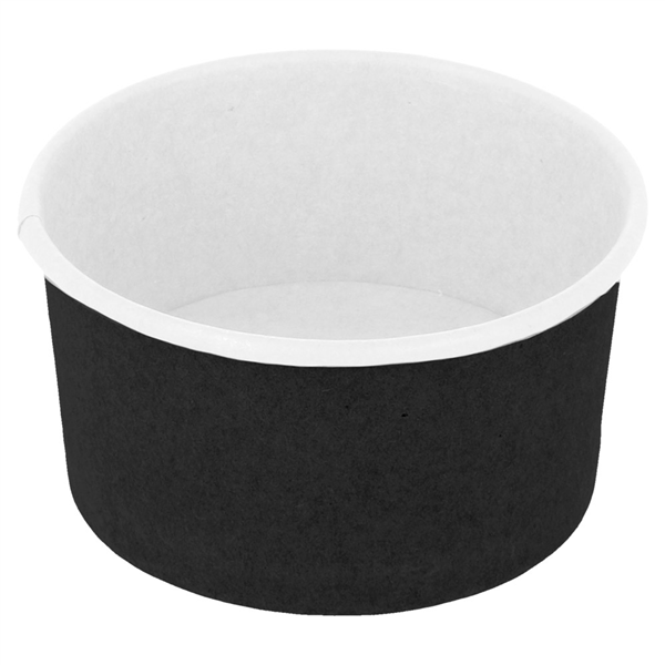 POTS À GLACES 90 ML 210 + 18PE G/M2 Ø 7,2x4 CM NOIR CARTON (2000 UNITÉ) - Garcia de Pou