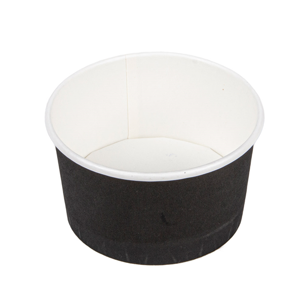 POTS À GLACES 180 ML 250 + 18PE G/M2 Ø 8,7x5,2 CM NOIR CARTON (2000 UNITÉ) - Garcia de Pou