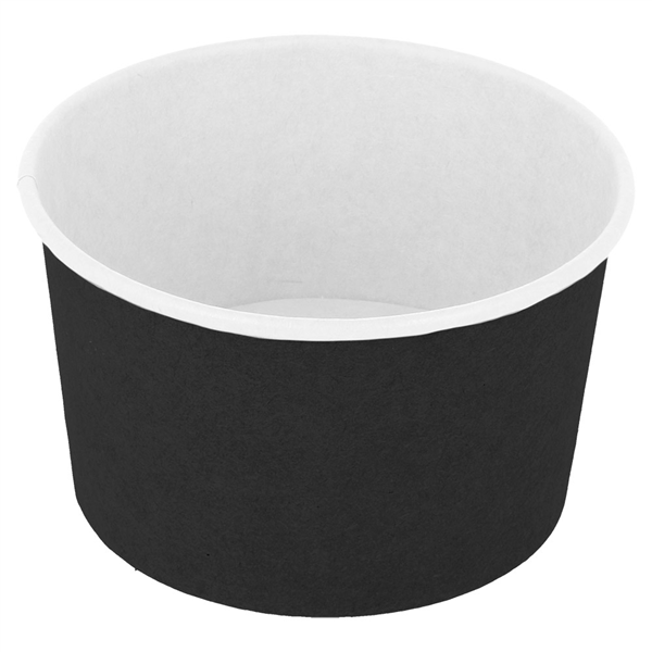 POTS À GLACES 240 ML 250 + 18PE G/M2 Ø 9,4x5,5 CM NOIR CARTON (2000 UNITÉ) - Garcia de Pou