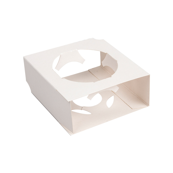 SUPPORT UNIVERSEL POUR MISE EN BOUCHE  275 G/M2 8,5x8x3,5 CM BLANC CARTON (800 UNITÉ) - Garcia de Pou