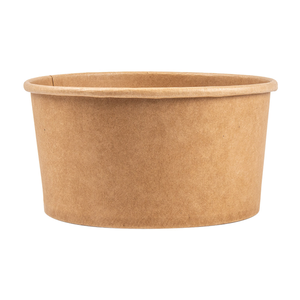 POTS SALADIERS 1000 ML 320 + 18 PE G/M2 Ø15/12,9x8 CM NATUREL KRAFT (300 UNITÉ) - Garcia de Pou