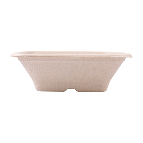 BOLS CARRÉS "BIONIC" 700 ML 18x18x6 CM NATUREL BAGASSE (400 UNITÉ) - Garcia de Pou