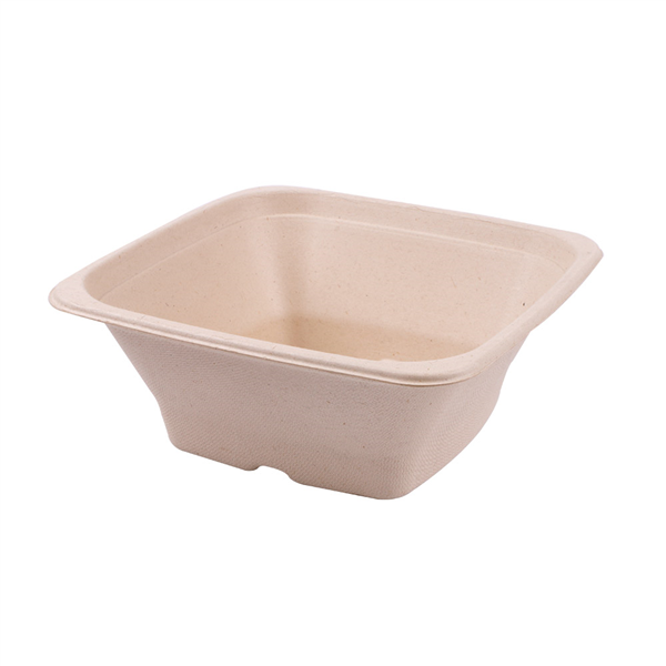 BOLS CARRÉS "BIONIC" 950 ML 18x18x7 CM NATUREL BAGASSE (400 UNITÉ) - Garcia de Pou