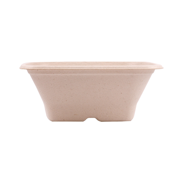 BOLS CARRÉS "BIONIC" 950 ML 18x18x7 CM NATUREL BAGASSE (400 UNITÉ) - Garcia de Pou