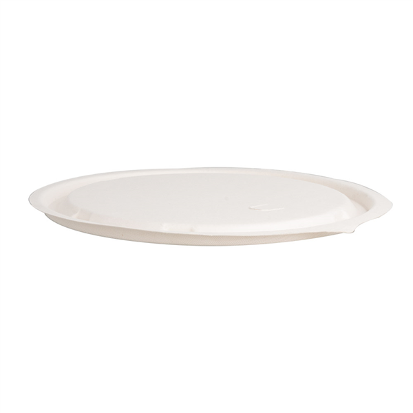 COUVERCLES BAS POUR SALADIERS 224.33 "BIONIC"  Ø 18x0,7 CM BLANC BAGASSE (600 UNITÉ) - Garcia de Pou