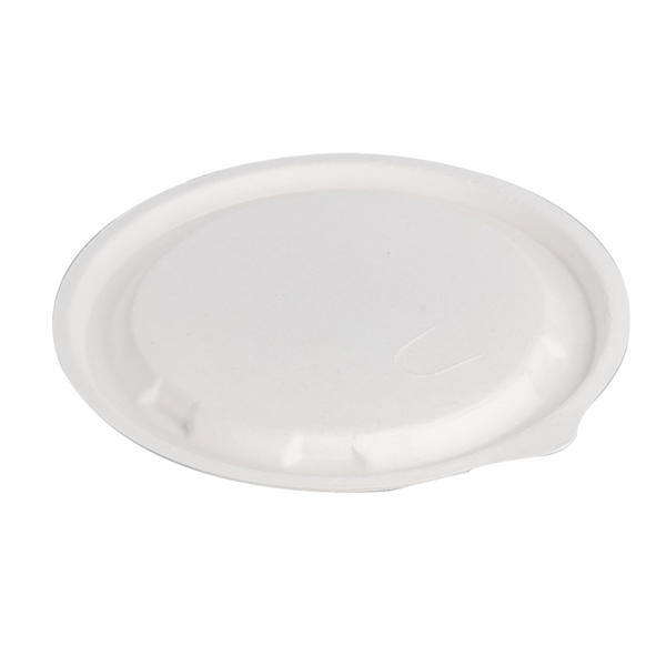 COUVERCLES BAS POUR SALADIERS 215.84 "BIONIC"  Ø 14x0,7 CM BLANC BAGASSE (900 UNITÉ) - Garcia de Pou