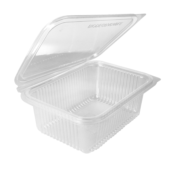 SALADIERS AVEC CHARNIÈRE 1 L 18,8x14,3x6,7 CM TRANSPARENT PLA (400 UNITÉ) - Garcia de Pou