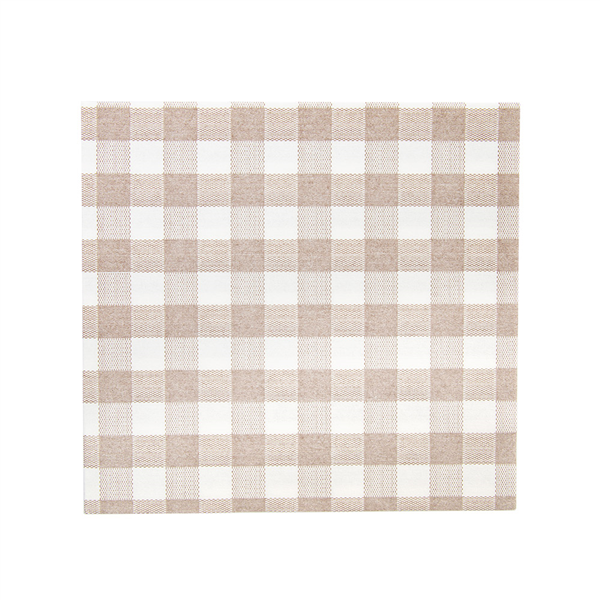 SERVIETTES "LIKE LINEN - VICHY" 70 G/M2 40x40 CM TAUPE SPUNLACE (600 UNITÉ) - Garcia de Pou